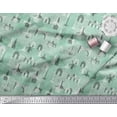 thumbnail image 2 of Soimoi Green Rayon Fabric Text & Monuments Architectural Decor Fabric Printed Yard 56 Inch Wide, 2 of 5