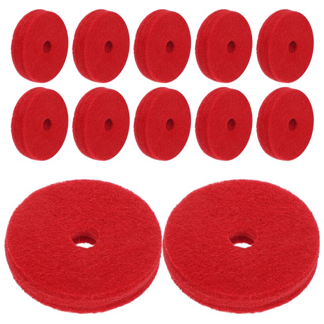 OFFIGAM 12 Pcs Tampons en Feutre Rouges pour Cymbales Rondelles de Tambour à Double Couche pour Prolonger la Durée de Vie des Cymbales et Placement Sécurisé