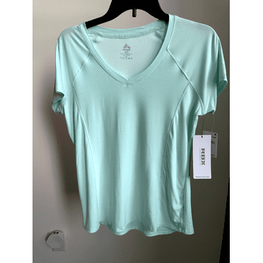 T-Shirt à Manches Courtes Ajusté pour Femmes RBX Active, Taille P, 38 $, Bleu Aéré