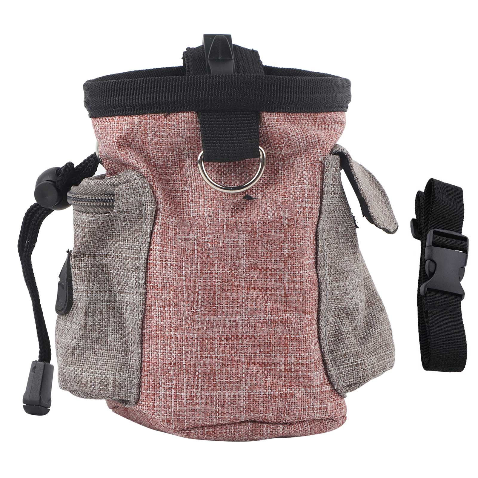 Elastic Buckle Pet Feed Pocket, Dog Training Treat Bag,  Cotton Linen Dog Training Treat Bag Puppy Pet Feed Pocket For Pet Dog