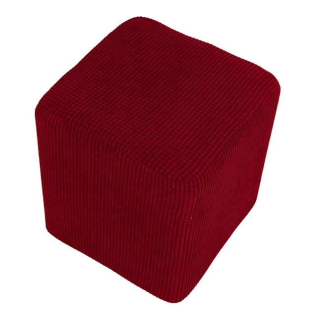 Housse Extensible pour Repose-Pieds Pouf Rectangulaire Housse de Repose-Pieds Rouge 09Red