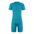 thumbnail image 3 of Aislor Kids Big Girls Zippered Swimsuit Swimwear Bathing Suit Rash Guard Shorty Sun Protection Wetsuit Sky Blue 12, 3 of 7