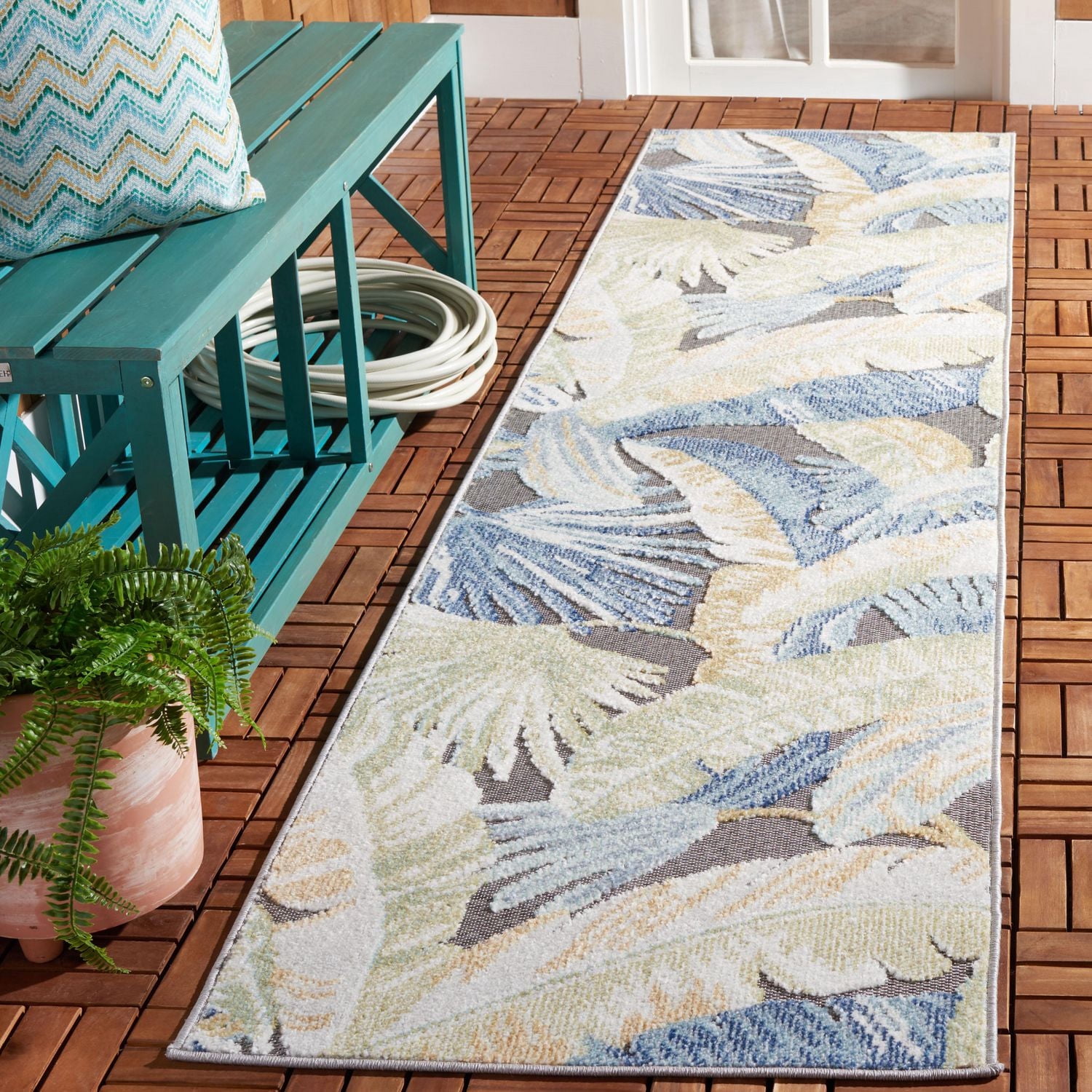SAFAVIEH Sarasota Olivia Tapis Floral Intérieur/Extérieur