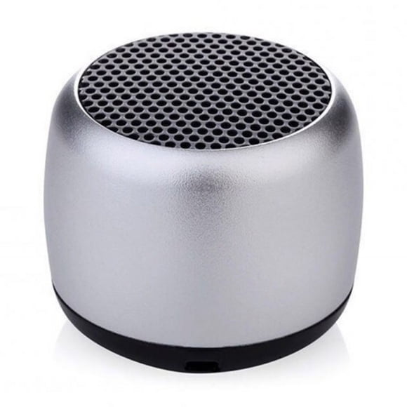 Portable Speaker Wireless Surround Sound Mini Speaker Rich Bass Metal Material Stereo Speaker For Outdoors Travel Pool Beach silver