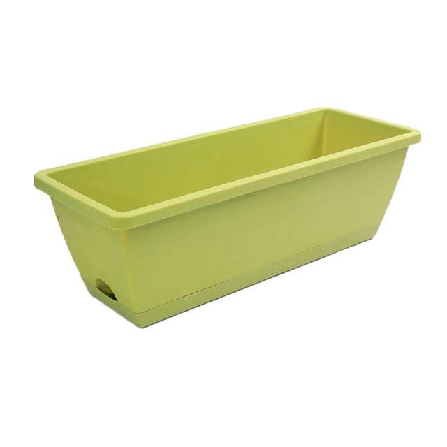 CAROOTU Plastic Flower Pots Family Balcony Plants Vegetables and Flowers Large Rectangular Plants Grooves