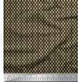thumbnail image 1 of Soimoi Polyester Crepe Fabric Ogee Small Print Fabric by Yard 52 Inch Wide, 1 of 3