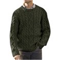 thumbnail image 1 of EGNMCR Chandail pour Homme Mode Homme Col Rond Hiver Chaud Extérieur Manches Longues Chandail Tricoté Haut, 1 of 2