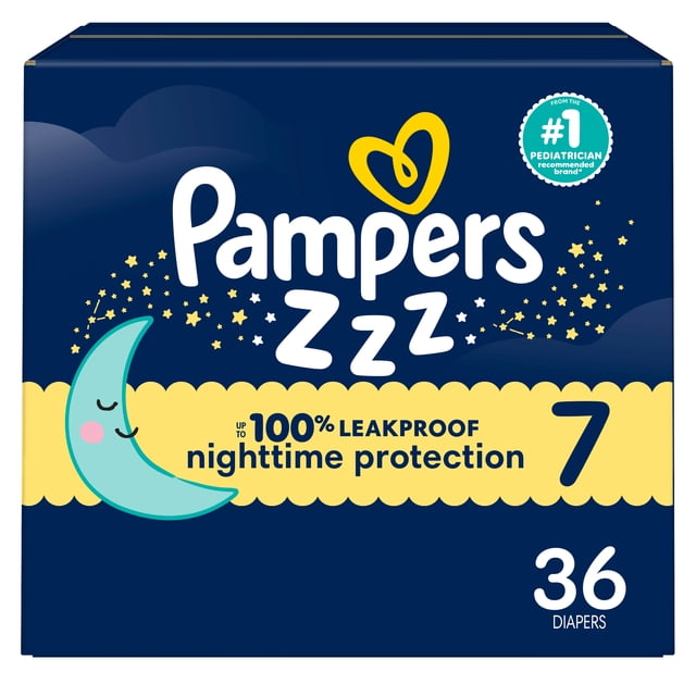 ZZZ Couches de Nuit, Taille 7 (41+ lbs), Couche Jetable pour Bébé à Protection de Nuit