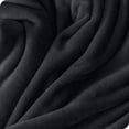 thumbnail image 4 of Bare Home Microplush Fleece Blanket - 300 GSM - Fuzzy Microfleece - Soft & Plush - Throw/Travel, Black, 4 of 5