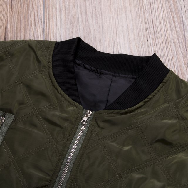 Opperiaya Veste Patchwork Rétro pour Femme à Manches Longues avec Fermeture Éclair Cardigan Matelassé