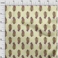 thumbnail image 2 of oneOone Georgette Viscose Fabric Leaves & Paisley Block Print Fabric BTY 42 Inch Wide, 2 of 4