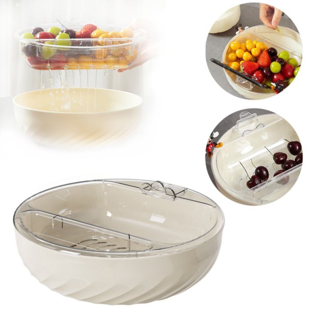 Cqxid Food Storage Snack Bowl | Snack Containers | Fruit Plate Living Room Snacks Organizer Double Layer Snack & Fruit Bowl Snacks Food Holder Phone Stand Nut & Snacks Dish For Home Use
