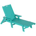 thumbnail image 1 of Costaelm Chaise Longue Inclinable en Plastique HDPE pour Extérieur - Ensemble de 1, Turquoise, 1 of 6