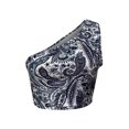 thumbnail image 4 of Leutsin Womens Print Tank Crop Tops Sleeveless One Shoulder Shirt Summer Charming Tees, 4 of 7