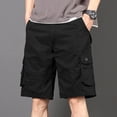thumbnail image 1 of Styesk Shorts Hommes Mode Décontractée Multiples Poches Demi-Shorts Pantalons Sports Élastiques Taille Mi-Haute, 1 of 9