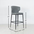 thumbnail image 2 of Cabo Contract Grade Upholstered Wingback Bar Stool (26-inch/ 29-inch), 2 of 4