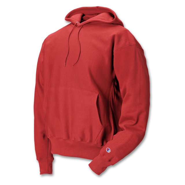 Champion Mens Reverse Weave Fleece Hoodie, L, Scarlet