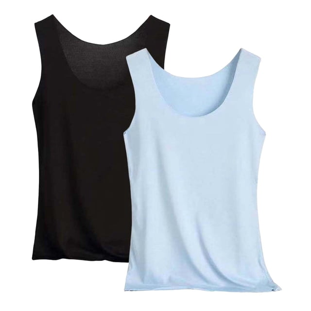 Pyjama pour Femmes, Mode Femmes Dames Débardeur Uni à Encolure en U Hauts de Pyjama 3 Pcs Hauts de Bas, Cadeaux pour Femmes, m
