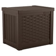 thumbnail image 1 of Suncast 22 Gallon Outdoor Patio Small Deck Box with Storage Seat, Java, 1 of 8