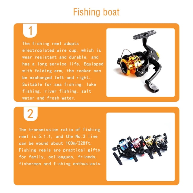 Moulinet de Pêche Spinning Pliable Rapport de Démultiplication 5.1:1 Rivière Eau Douce Moulinet de Poisson Eau Salée Ligne Baitcasting Rouleau Roue Outils de Pêche Jaune