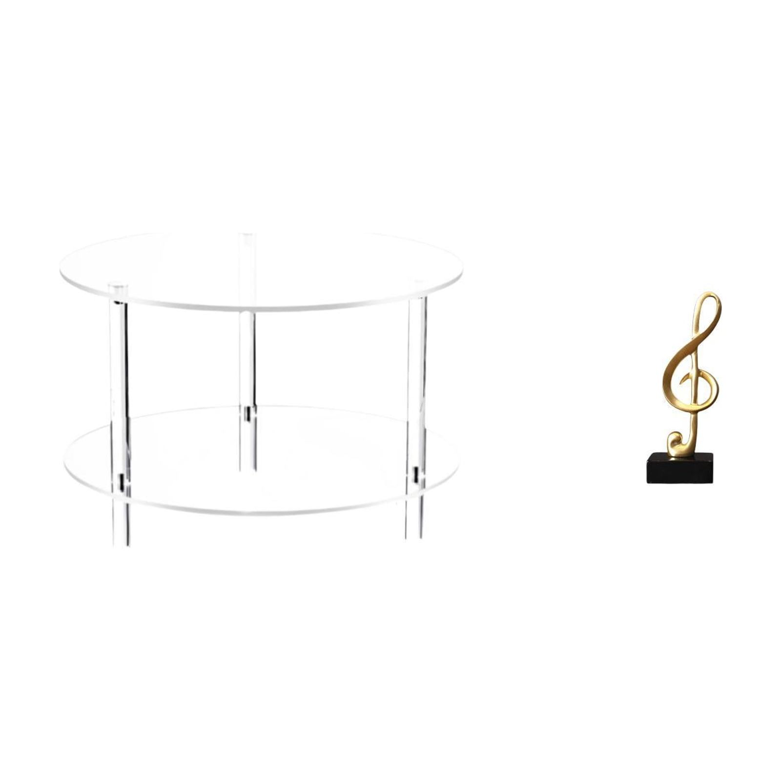 Lipstore Acrylic Tabletop Ornament Compact Nightstand Resin Creative End Table Centerpiece for Living Room Bedside Desk Housewarming Gift Easy Assembly