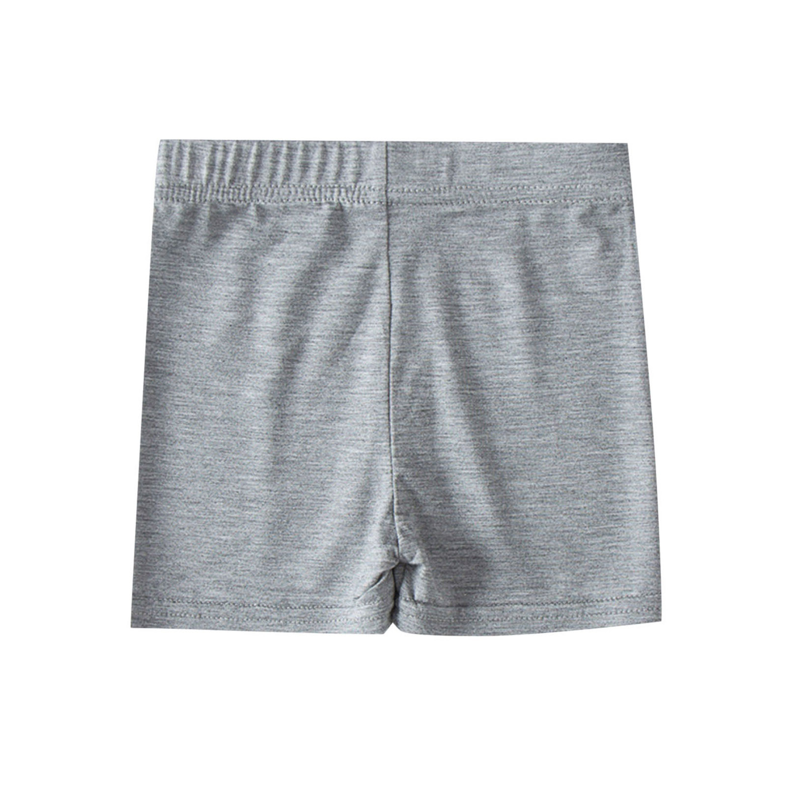 Kids Girls Dance Shorts Solid Color Breathable Bike Shorts Grey 5-6 Years