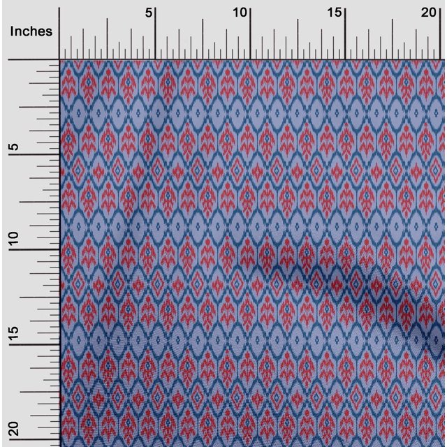oneOone Cotton Flex Fabric Geometric Ikat Decor Fabric Printed BTY 40 Inch Wide