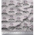 thumbnail image 1 of Soimoi Gray Silk Fabric I Love London Text Print Sewing Fabric Yard 42 Inch Wide, 1 of 5