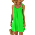 thumbnail image 2 of EQWLJWE Longue Robe pour Femmes Robe de Plage pour Femmes Paréo de Bikini Tenue de Plage Décontractée Vacances Courte Été Robes à Col Licou, 2 of 5