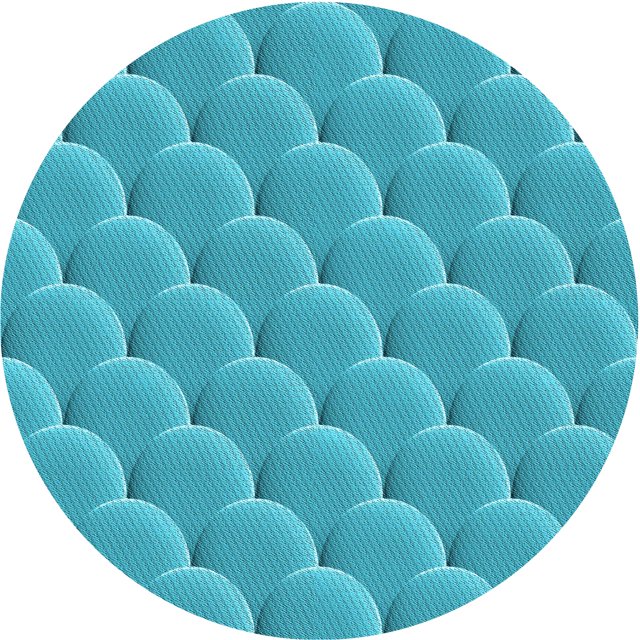 Ahgly Company Tapis Rond Lavable en Machine Intérieur Transitionnel Turquoise Foncé Vert, 5 Pieds Rond