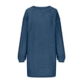 thumbnail image 3 of Robe Chandail pour Femmes 2025 Longueur Moyenne à Manches Longues Col Rond Décontractée Ample Robe en Peluche Robe Chandail Surdimensionnée Automne Hiver Ample Décontractée Douce Chandail, 3 of 5