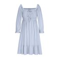 thumbnail image 4 of Gspmoly Robe pour Femme, Robe à Encolure Carrée pour Femme, Mode Décontractée, Tempérament, Cordon de Serrage, Dos Ajouré Ouvert, à Lacets, Manches 3/4, Coupe Ajustée, Robe Aguichant, Robes Habillées pour Femme jusqu'à 60 % de Rabais, 4 of 6