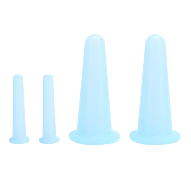Massage Cup, Comfortable Cupping Set Non- And For The Eyes For Nose Blue 2 Large 2 Small