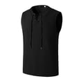 thumbnail image 3 of Styesk Tank Tops Men Men's Fashion Drawstring Color Cotton And Linen Sleeveless T-shirt Tops, 3 of 5