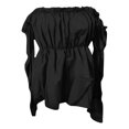 thumbnail image 4 of PVCS Mode Femmes Off-Épaule Bustier Couleur Unie Manches Longues Chemisier Top, 4 of 4