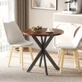 thumbnail image 2 of HOMCOM 29.5" Round Kitchen Table, Dining Table for Small Spaces Walnut, 2 of 10