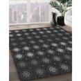 thumbnail image 3 of Ahgly Company Tapis d'Intérieur Lavable en Machine Carré Transitionnel Gris Minuit, 6 Pieds Carré, 3 of 7