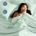 thumbnail image 3 of Bare Home Premium 1800 Collection Ensemble de Draps 3 Pcs, Très Grand Simple, Menthe Printanière, 3 of 10