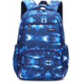 thumbnail image 1 of EKUIZAI Lattice Starry Geometric Print Backpack Elementary School Daypack Middle School Students Knapsack, 1 of 6