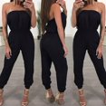 thumbnail image 1 of DEBGFS Generic Women's Off Shoulder Jumpsuit, Black, Size L,black,L, 1 of 4