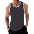thumbnail image 1 of Timegard Mens Shirts Ribbed Crewneck Sleeveless Comfy Tee Color Block Summer Casual Fitting Tank Top, 1 of 6
