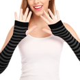 thumbnail image 4 of YOUSNH Gants Sans Doigts Longs Plus Chauds Punk Gothiques pour Femmes Gris Taille Unique, 4 of 6