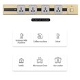 thumbnail image 2 of Labymos Electrical Outlet Track Surface Mounted Power Outlet Track 60cm Aluminum Alloy Kitchen Sockets, 2 of 8