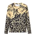 thumbnail image 5 of CEHVOM Femmes Dames Col Rond Hauts Amples T-Shirts Décontractés à Imprimé Blouse à Manches Longues Liquidation, 5 of 5