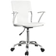 thumbnail image 2 of Modway Chaise de Bureau Pivotante en Similicuir Studio, Blanc, 2 of 8