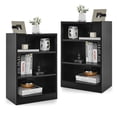 thumbnail image 1 of Costway 2 PCS 3-Tier Bookcase Open Multipurpose Display Rack Cabinet with Adjustable Shelves Black, 1 of 10