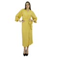 thumbnail image 1 of Bimba Peignoir Long Uni pour Femmes avec Ceinture, Modal Doux en Coton, Enveloppant, Rond, Uni, 1 of 7