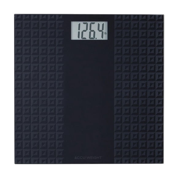 Accuweight 400 lb Digital Glass Scale in Black
