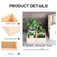 thumbnail image 3 of 4Pcs Wooden Boxes Lidless Wooden Boxes Tabletop Wood Boxes Small Square Wooden Boxes, 3 of 9