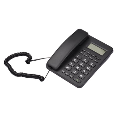 Téléphone Fixe Filaire de Bureau, Téléphone à Gros Boutons pour Personnes Âgées, Téléphone pour Aînés avec Écran LCD